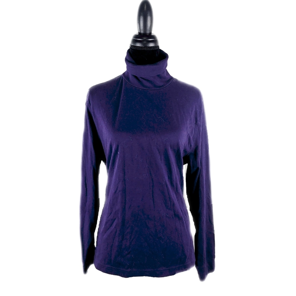 Lands End 3 Cotton Mix Womens XL Turtleneck Tops - Picture 3 of 8
